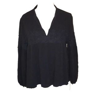 Forever 21 black 3/4 length sleeve shirt